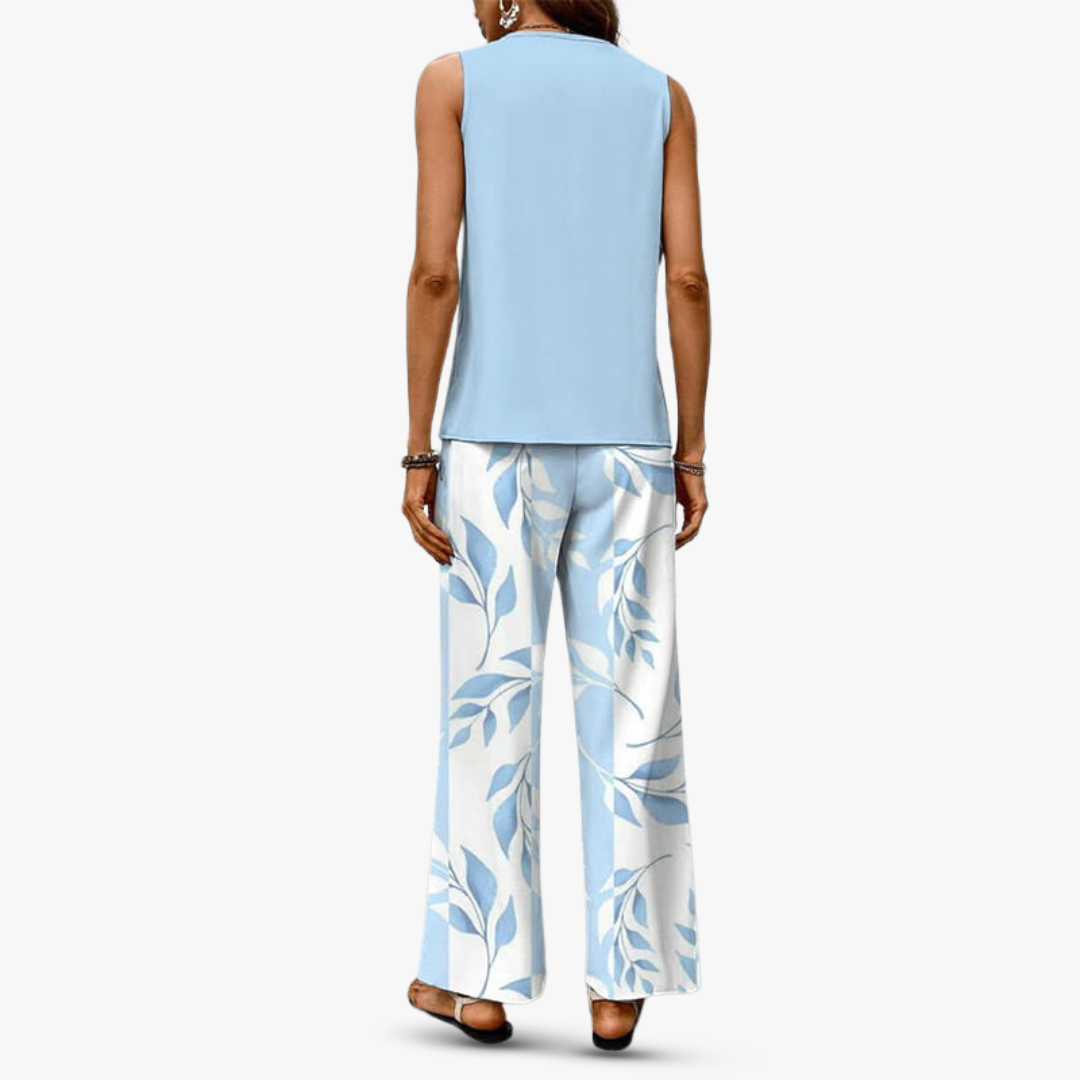 Amara™ - Premium Tvådelad Set med Ärmös Topp och Byxor