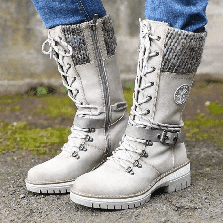 FrostLuxe™ - Vattentäta Snörade Mid-Calf Boots