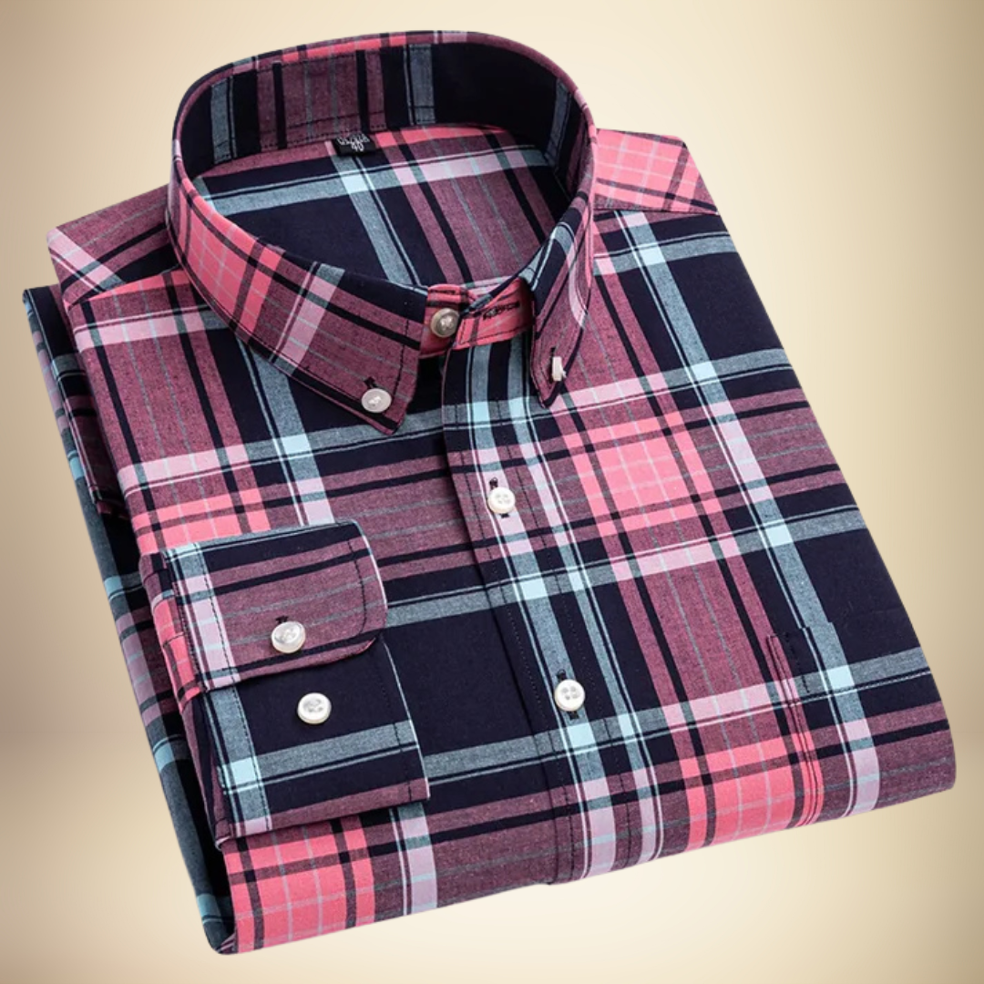 Elias™ – Klassisk Stilren Rutig Herrskjorta