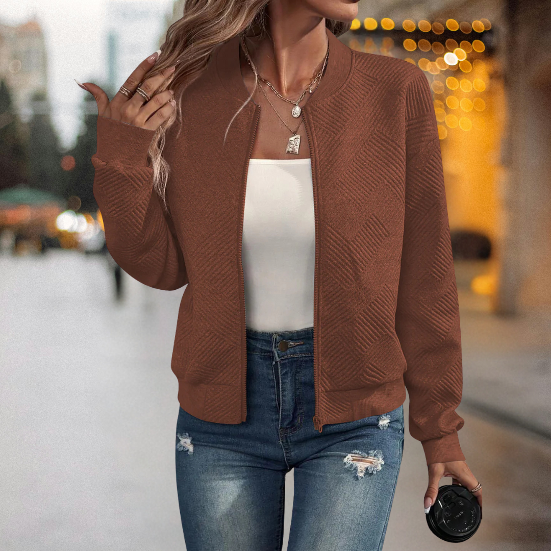 Fanny™ – Varm och Bekväm Bomberjacka med Struktur